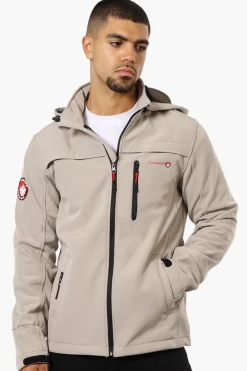 Canada Weather Gear Hooded Fleece Lined Lightweight Jacket - Stone