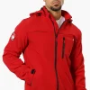 Canada Weather Gear Hooded Fleece Lined Lightweight Jacket - Red