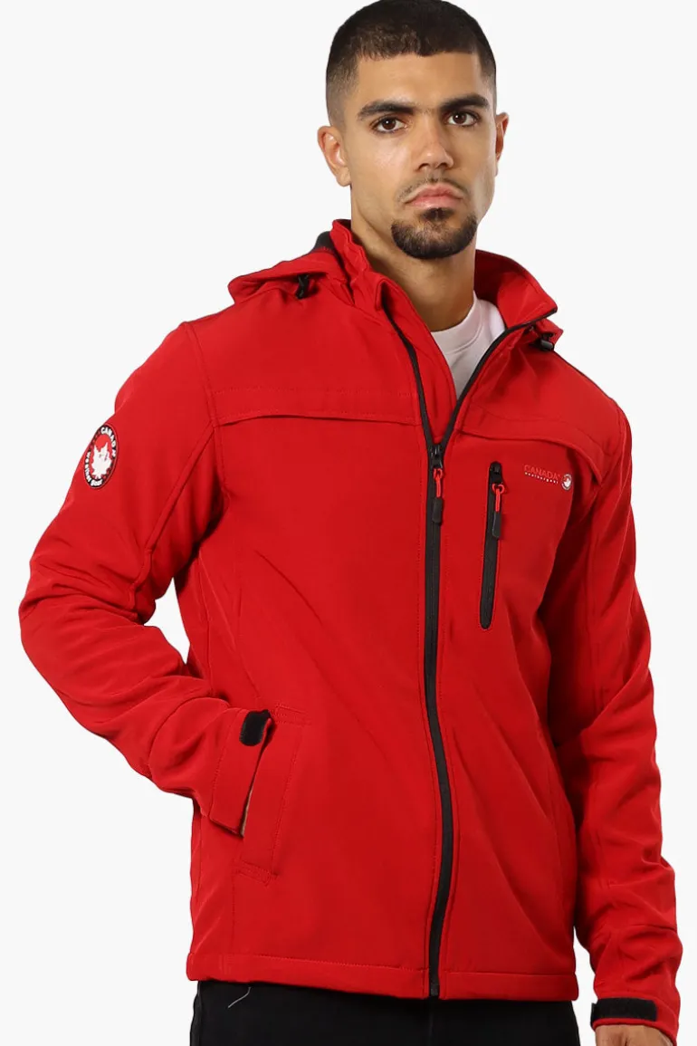 Canada Weather Gear Hooded Fleece Lined Lightweight Jacket - Red