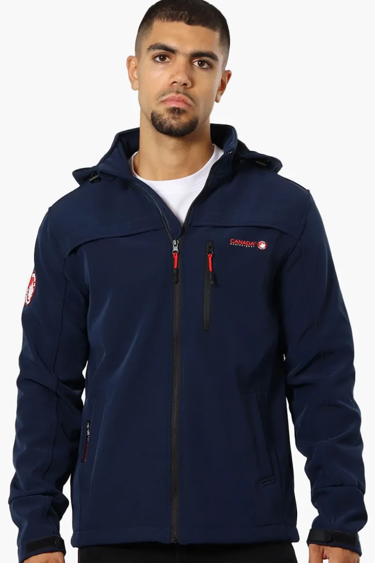 Canada Weather Gear Hooded Fleece Lined Lightweight Jacket - Navy