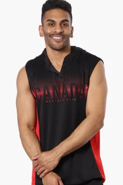 Canada Weather Gear Hooded Muscle Tee - Black
