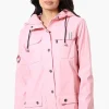 Canada Weather Gear Hooded Soft Shell Lightweight Jacket - Pink