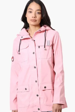 Canada Weather Gear Hooded Soft Shell Lightweight Jacket - Pink
