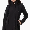 Canada Weather Gear Hooded Soft Shell Lightweight Jacket - Black