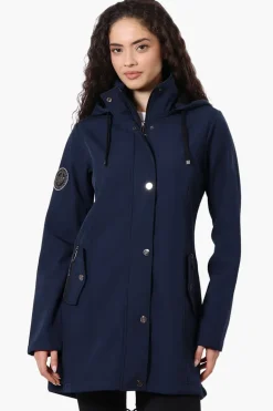 Canada Weather Gear Hooded Soft Shell Lightweight Jacket - Navy