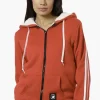 Canada Weather Gear Hooded Sherpa Lined Lightweight Jacket - Red