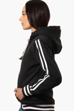 Canada Weather Gear Hooded Sherpa Lined Lightweight Jacket - Black