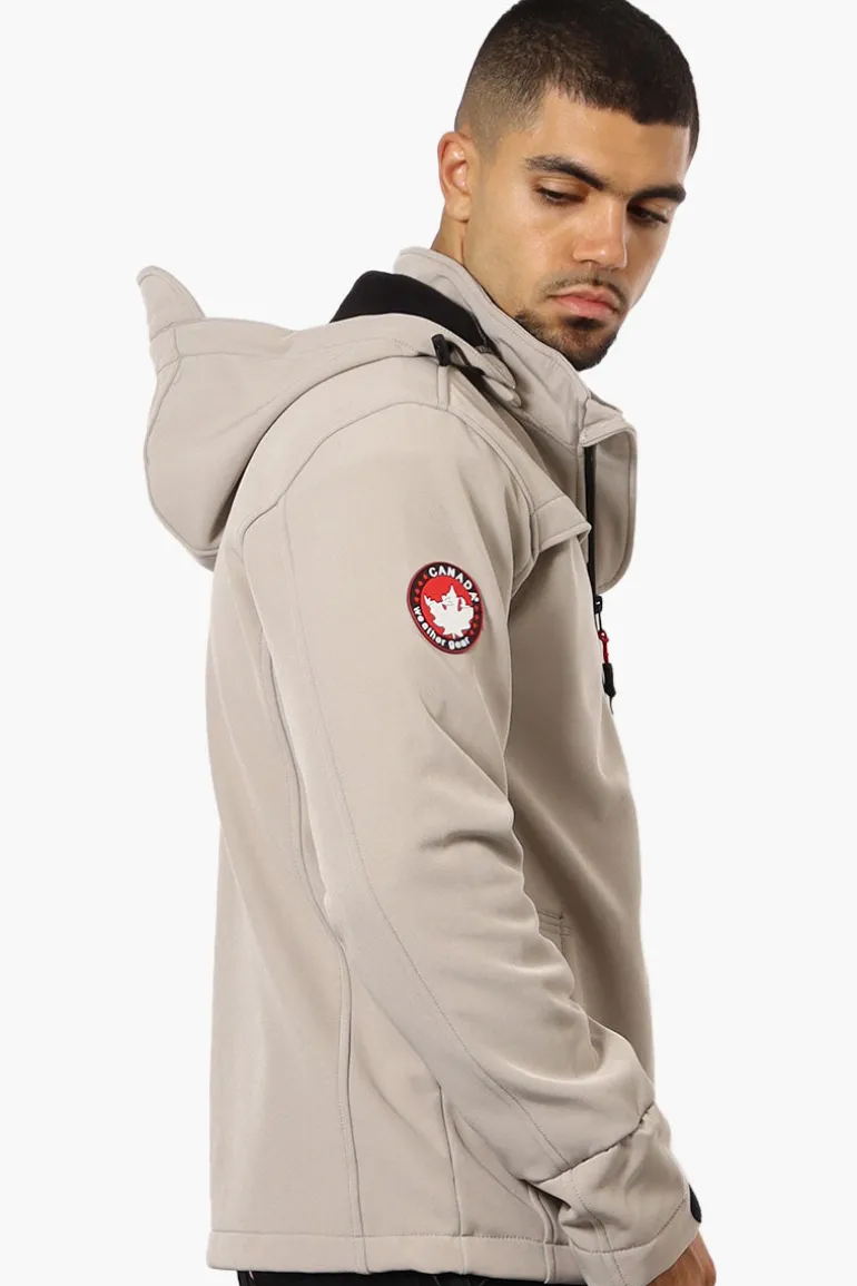 Canada Weather Gear Hooded Fleece Lined Lightweight Jacket - Stone