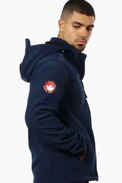 Canada Weather Gear Hooded Fleece Lined Lightweight Jacket - Navy