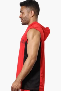 Canada Weather Gear Hooded Muscle Tee - Red