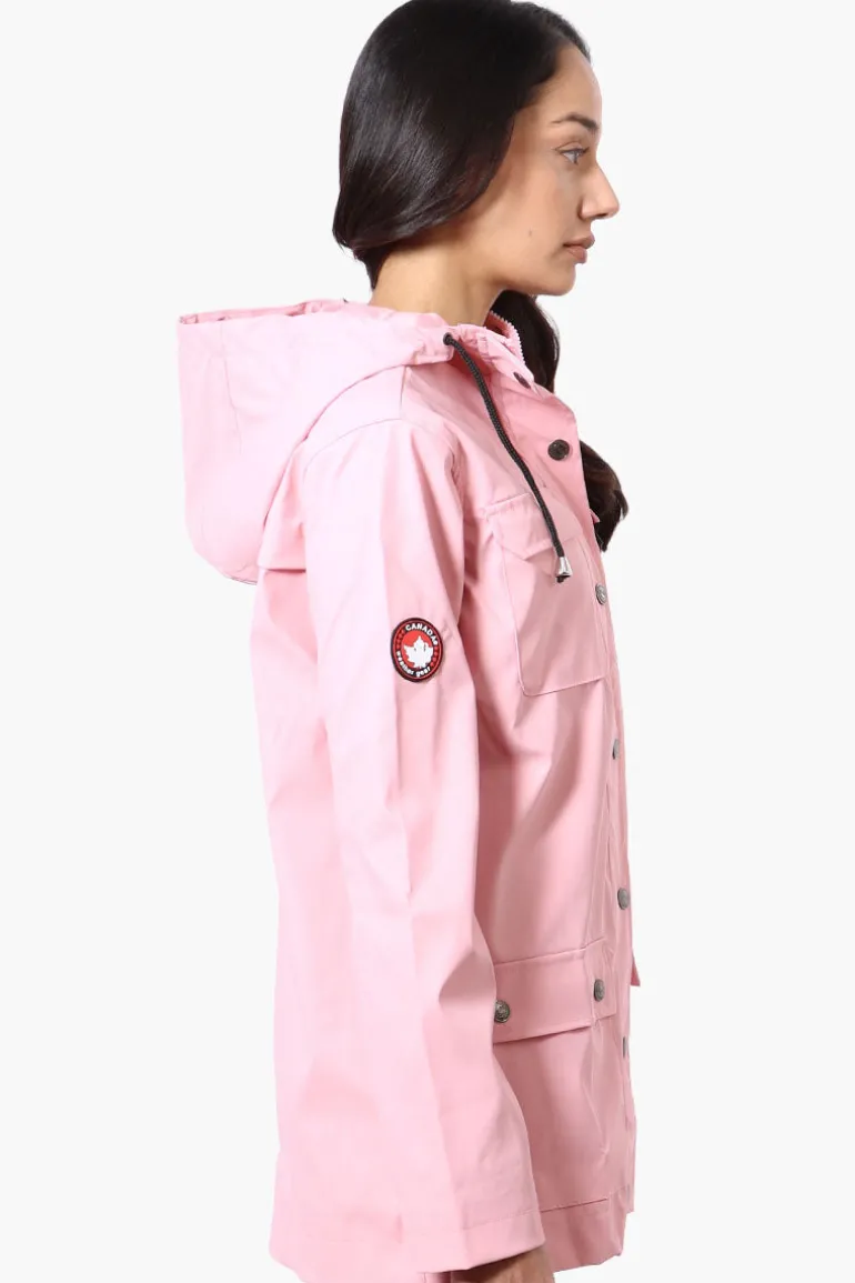 Canada Weather Gear Hooded Soft Shell Lightweight Jacket - Pink