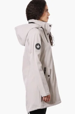 Canada Weather Gear Hooded Soft Shell Lightweight Jacket - Grey