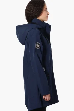 Canada Weather Gear Hooded Soft Shell Lightweight Jacket - Navy