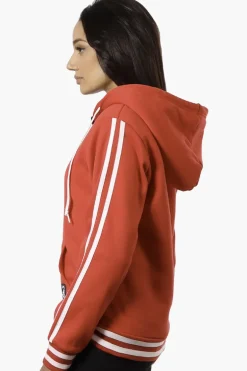 Canada Weather Gear Hooded Sherpa Lined Lightweight Jacket - Red