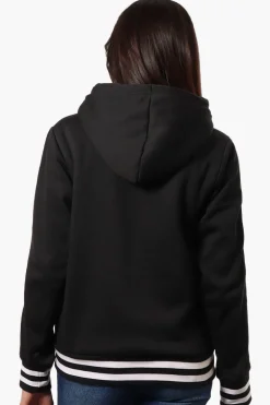 Canada Weather Gear Hooded Sherpa Lined Lightweight Jacket - Black