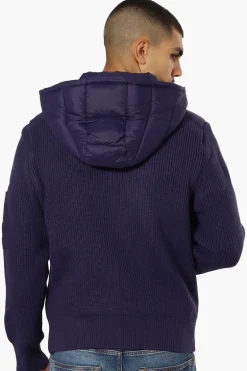 Canada Weather Gear Hooded Sweater Knit Lightweight Jacket - Navy