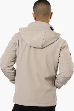 Canada Weather Gear Hooded Fleece Lined Lightweight Jacket - Stone