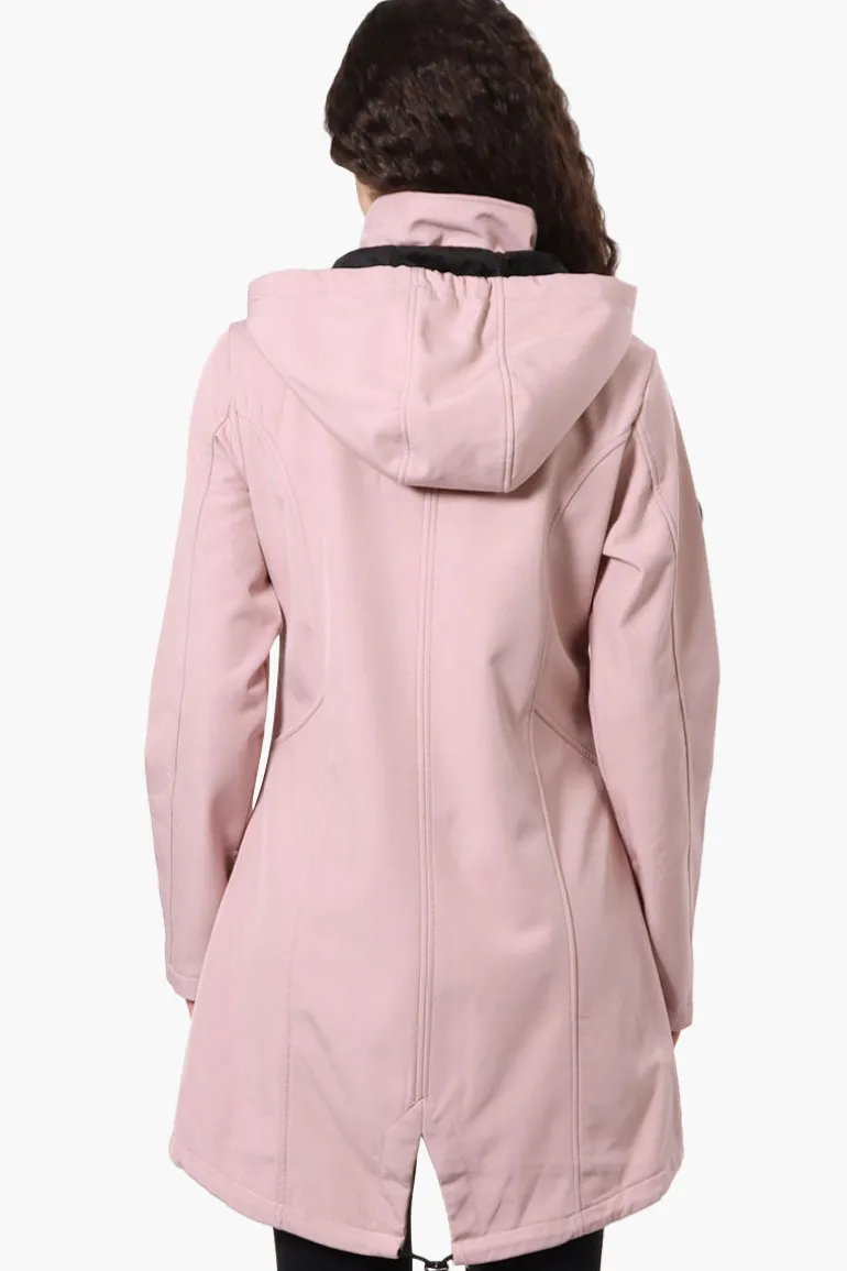 Canada Weather Gear Hooded Soft Shell Lightweight Jacket - Pink
