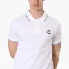 Canada Weather Gear Knit Striped Detail Polo Shirt - White