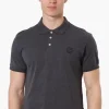 Canada Weather Gear Knit Striped Detail Polo Shirt - Grey