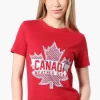 Canada Weather Gear Leaf Logo Print Tee - Red