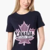Canada Weather Gear Leaf Logo Print Tee - Navy
