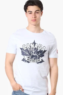 Canada Weather Gear Leaf Print Tee - Blue
