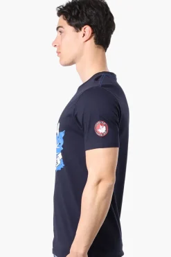 Canada Weather Gear Leaf Print Tee - Navy