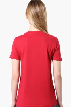 Canada Weather Gear Leaf Logo Print Tee - Red
