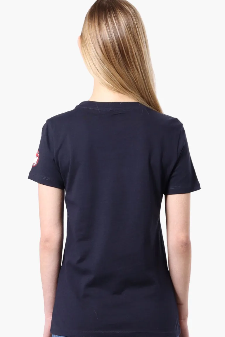 Canada Weather Gear Leaf Logo Print Tee - Navy