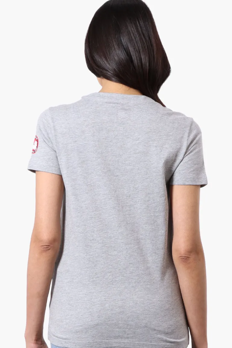 Canada Weather Gear Leaf Logo Print Tee - Grey