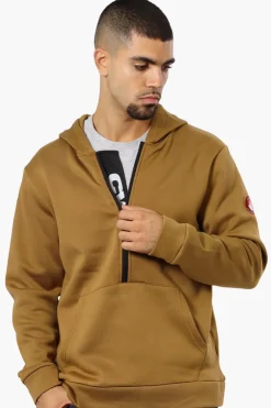 Canada Weather Gear Logo Zipper Detail Hoodie - Brown