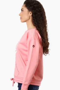 Canada Weather Gear Logo Drawstring Sweatshirt - Pink