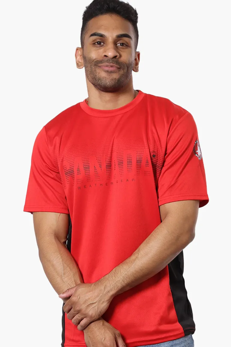 Canada Weather Gear Mesh Crew Neck Tee - Red