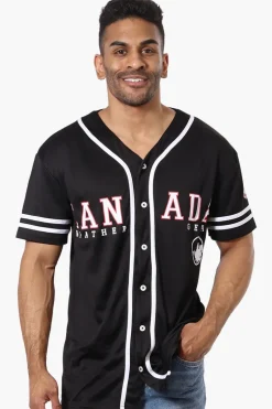 Canada Weather Gear Mesh Chest Logo Baseball Tee - Black
