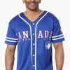 Canada Weather Gear Mesh Chest Logo Baseball Tee - Blue