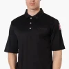 Canada Weather Gear Mesh Short Sleeve Polo Shirt - Black