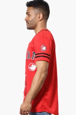 Canada Weather Gear Mesh Chest Logo Baseball Tee - Red