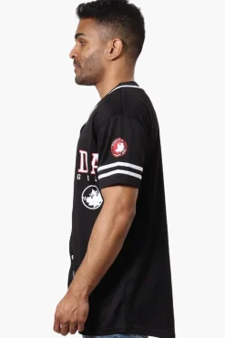 Canada Weather Gear Mesh Chest Logo Baseball Tee - Black