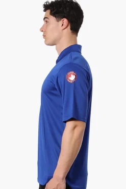 Canada Weather Gear Mesh Short Sleeve Polo Shirt - Blue