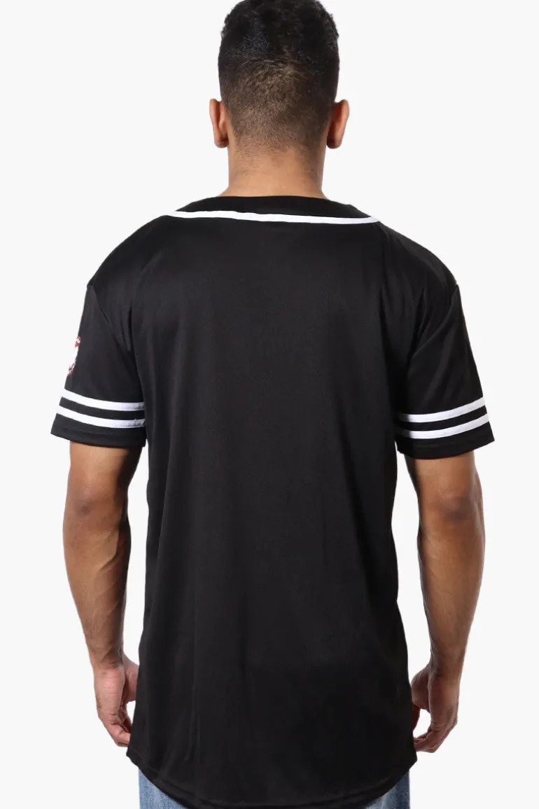Canada Weather Gear Mesh Chest Logo Baseball Tee - Black
