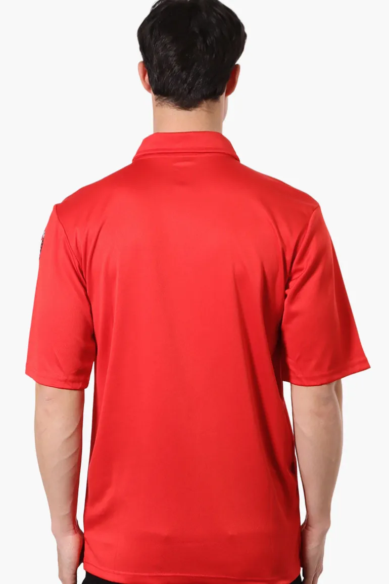 Canada Weather Gear Mesh Short Sleeve Polo Shirt - Red