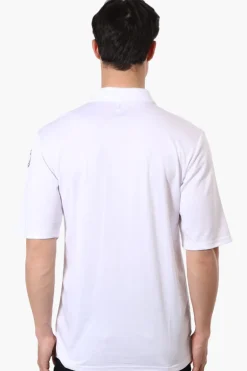 Canada Weather Gear Mesh Short Sleeve Polo Shirt - White