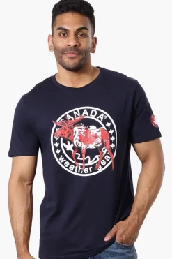 Canada Weather Gear Moose Print Tee - Navy