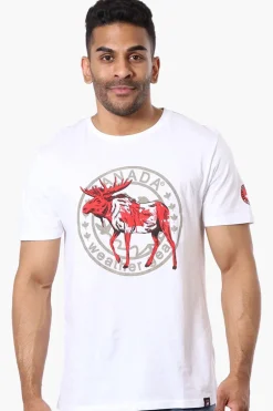Canada Weather Gear Moose Print Tee - White