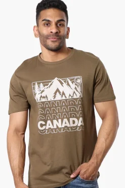 Canada Weather Gear Mountain Print Tee - Brown