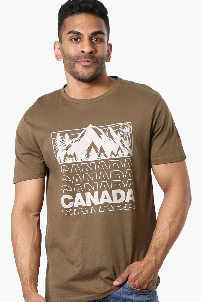 Canada Weather Gear Mountain Print Tee - Brown
