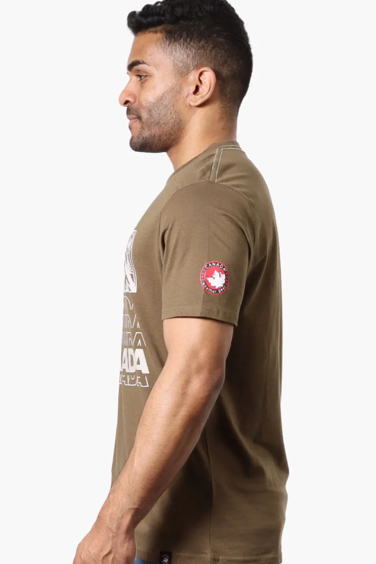 Canada Weather Gear Mountain Print Tee - Brown
