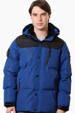 Canada Weather Gear Mouton Lined Bomber Jacket - Blue