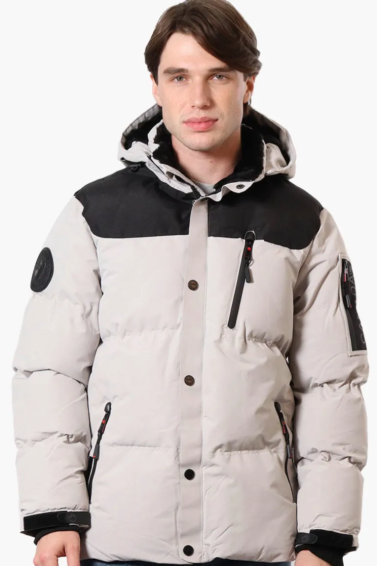 Canada Weather Gear Mouton Lined Bomber Jacket - Stone